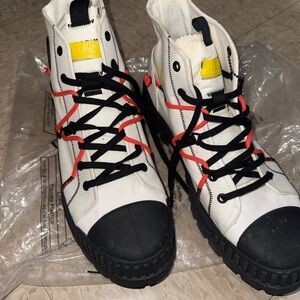 Palladium High-Top Sneakers with Black and Red Details